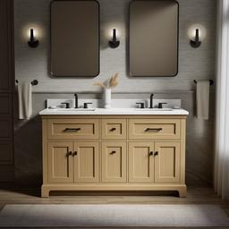 CharlemontE 60'' bathroom vanity cabinet with sinks and quartz top - image 2