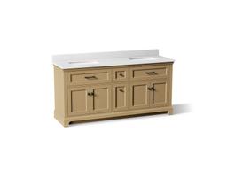 CharlemontE 72'' bathroom vanity cabinet with sinks and quartz top - image 1