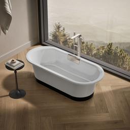 VoluteE 63'' x 28-3/8'' freestanding bath with base - image 2