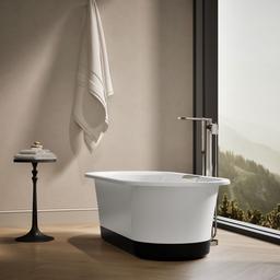 VoluteE 63'' x 28-3/8'' freestanding bath with base - image 11