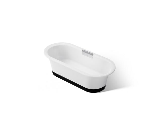 VoluteE 63'' x 28-3/8'' freestanding bath with base