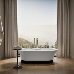 VoluteE 63'' x 28-3/8'' freestanding bath with base - image 4