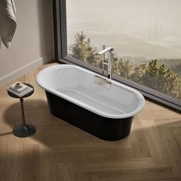 VoluteE 63'' x 28-3/8'' freestanding bath with base - image 2