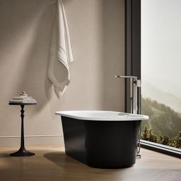 VoluteE 63'' x 28-3/8'' freestanding bath with base - image 12
