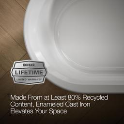 VoluteE 63'' x 28-3/8'' freestanding bath with base - image 9