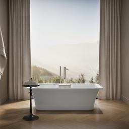 VoluteE 63'' x 28-3/8'' freestanding bath with base - image 4