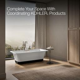 VoluteE 63'' x 28-3/8'' freestanding bath with base - image 6