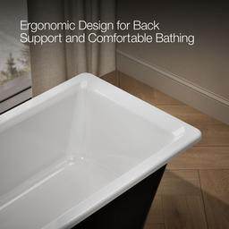 VoluteE 63'' x 28-3/8'' freestanding bath with base - image 8
