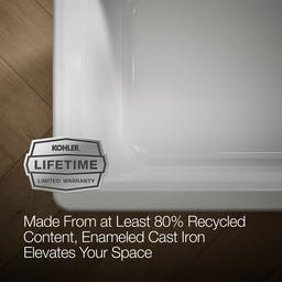 VoluteE 63'' x 28-3/8'' freestanding bath with base - image 9