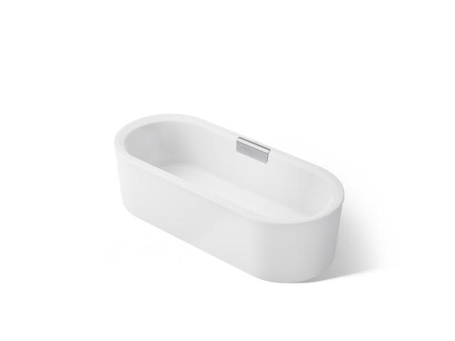 VoluteE 70-7/8'' x 30-3/8'' freestanding bath with shroud