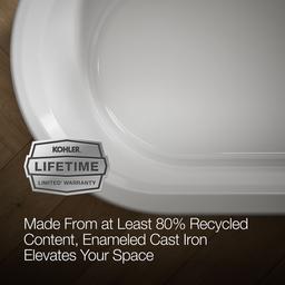 VoluteE 70-7/8'' x 30-3/8'' freestanding bath with shroud - image 9