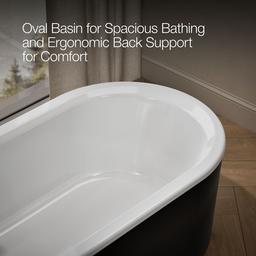 VoluteE 70-7/8'' x 30-3/8'' freestanding bath with shroud - image 8