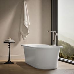 VoluteE 70-7/8'' x 30-3/8'' freestanding bath with base - image 12