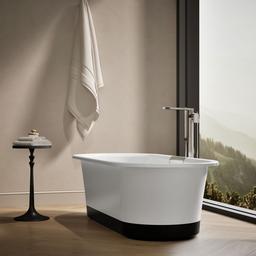 VoluteE 70-7/8'' x 30-3/8'' freestanding bath with base - image 11