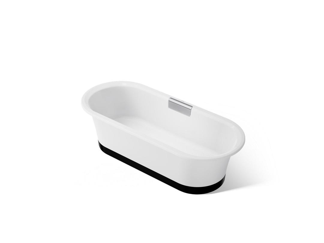 VoluteE 70-7/8'' x 30-3/8'' freestanding bath with base by Kohler