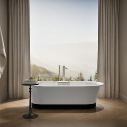 VoluteE 70-7/8'' x 30-3/8'' freestanding bath with base - image 4