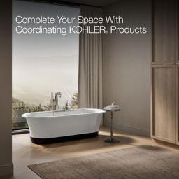 VoluteE 70-7/8'' x 30-3/8'' freestanding bath with base - image 6