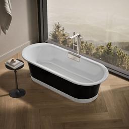 VoluteE 70-7/8'' x 30-3/8'' freestanding bath with base - image 2