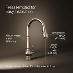 Artifacts Touchless pull-down kitchen sink faucet with three-function sprayhead - image 3