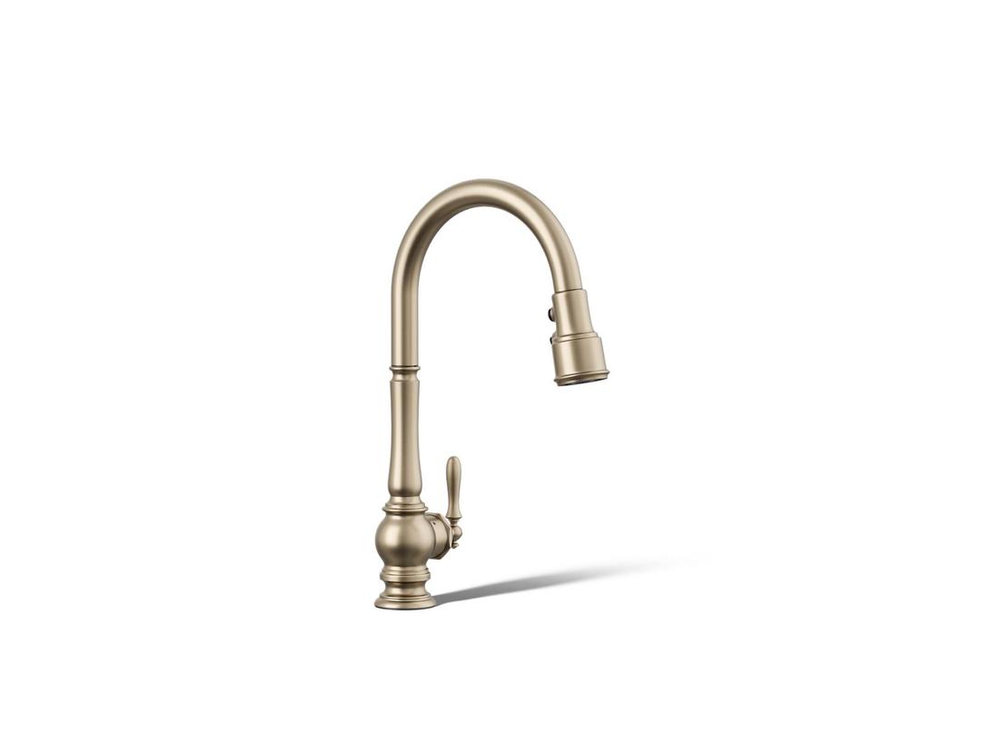 Artifacts Touchless pull-down kitchen sink faucet with three-function sprayhead by Kohler