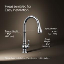 Artifacts Touchless pull-down kitchen sink faucet with three-function sprayhead - image 3