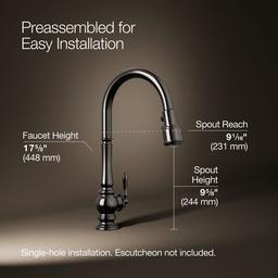 Artifacts Touchless pull-down kitchen sink faucet with three-function sprayhead - image 3