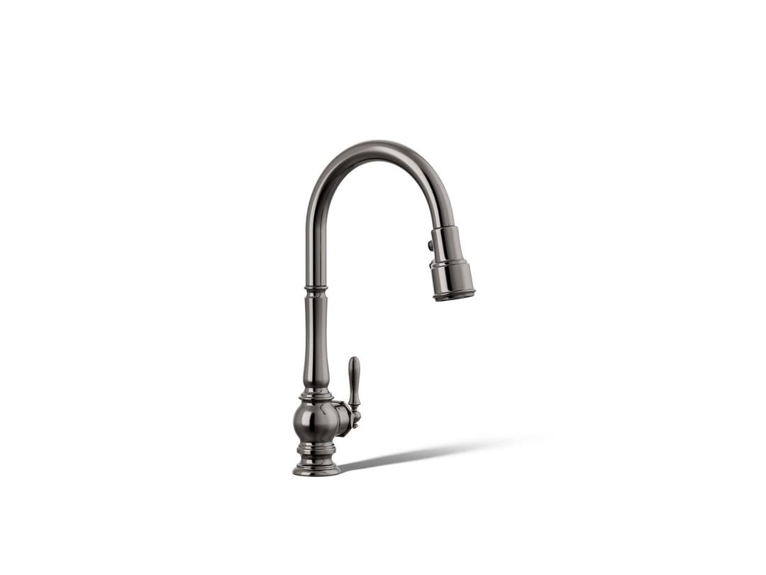 Artifacts Touchless pull-down kitchen sink faucet with three-function sprayhead by Kohler