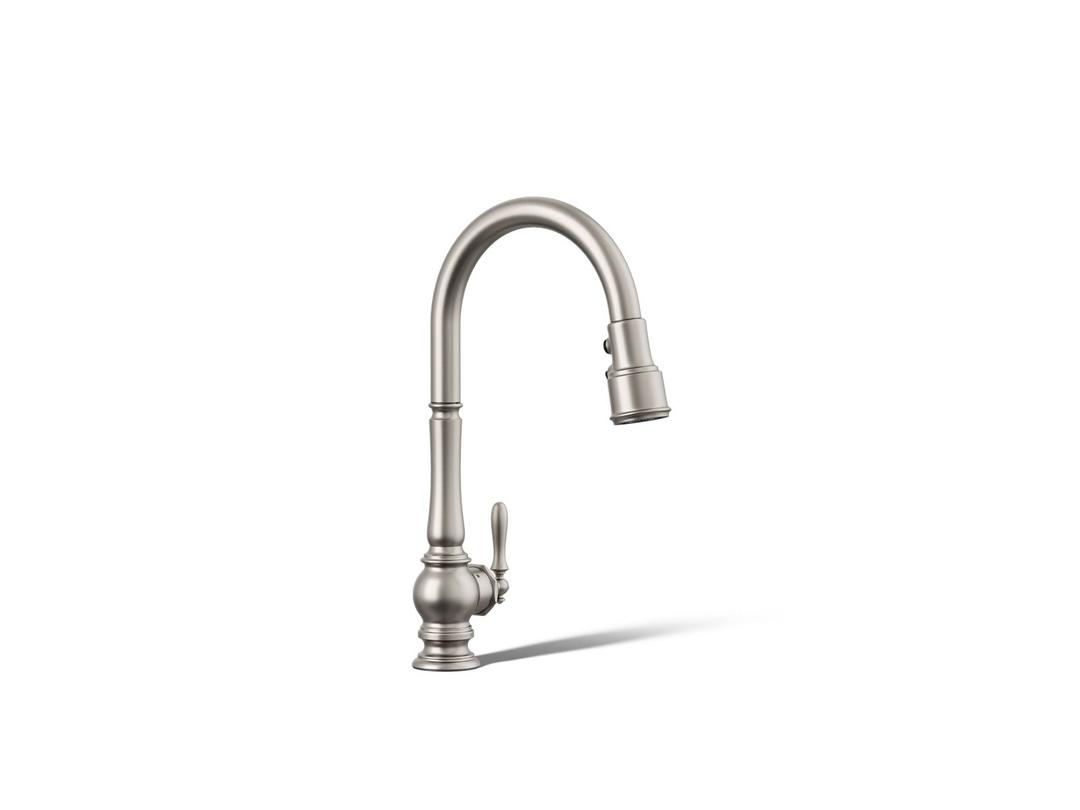 Artifacts Touchless pull-down kitchen sink faucet with three-function sprayhead by Kohler