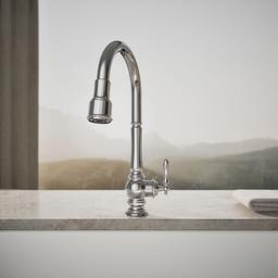 Artifacts Touchless pull-down kitchen sink faucet with KOHLER KonnectE and three-function sprayhead - image 5