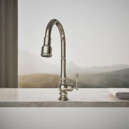 Artifacts Touchless pull-down kitchen sink faucet with KOHLER KonnectE and three-function sprayhead - image 5
