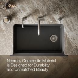 Cairn 34'' undermount single-bowl farmhouse kitchen sink with faceted design - image 5