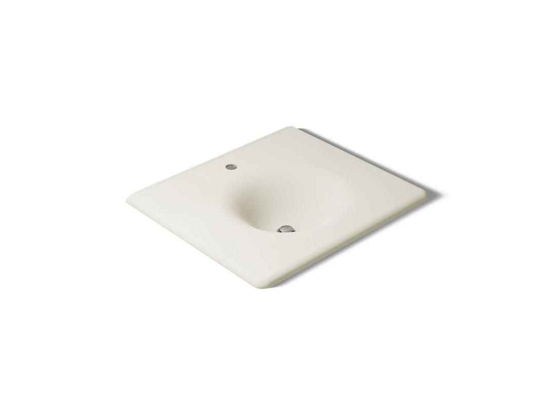 Kohler Iron/impressions 25'' Enameled Cast Iron Vanity Top with Integrated Round Sink - Biscuit by Kohler