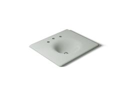 Kohler Iron/impressions 25'' Enameled Cast Iron Vanity Top with Integrated Round Sink - Sea Salt - image 1