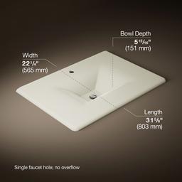 Kohler Iron/impressions 31'' Enameled Cast Iron Vanity Top with Integrated Rectangular Sink -... - image 2