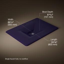 Kohler Iron/impressions 31'' Enameled Cast Iron Vanity Top with Integrated Rectangular Sink -... - image 2