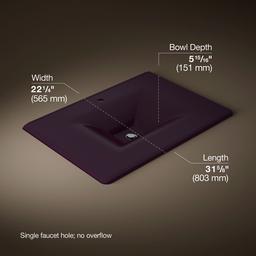 Kohler Iron/impressions 31'' Enameled Cast Iron Vanity Top with Integrated Rectangular Sink -... - image 2