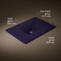 Kohler Iron/impressions 31'' Enameled Cast Iron Vanity Top with Integrated Rectangular Sink -... - image 2