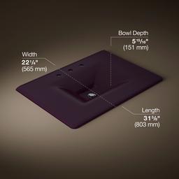 Kohler Iron/impressions 31'' Enameled Cast Iron Vanity Top with Integrated Rectangular Sink -... - image 2