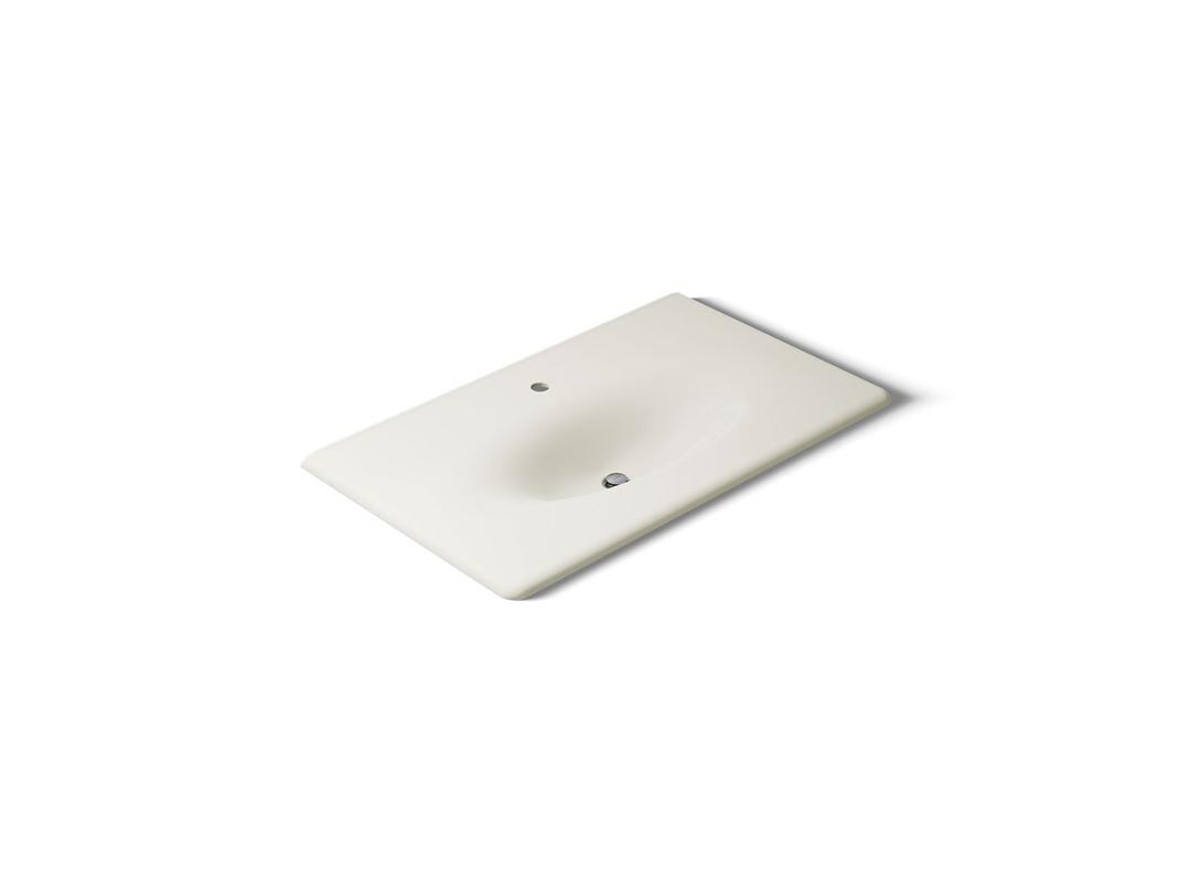 Kohler Iron/impressions 37'' Enameled Cast Iron Vanity Top with Integrated Oval Sink - Biscuit by Kohler