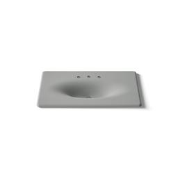 Kohler Iron/impressions 37'' Enameled Cast Iron Vanity Top with Integrated Oval Sink - Basalt - image 4