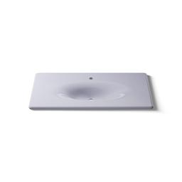 Kohler Iron/impressions 43'' Enameled Cast Iron Vanity Top with Integrated Oval Sink - Lavender Grey - image 4