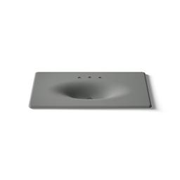 Kohler Iron/impressions 43'' Enameled Cast Iron Vanity Top with Integrated Oval Sink - Basalt - image 4