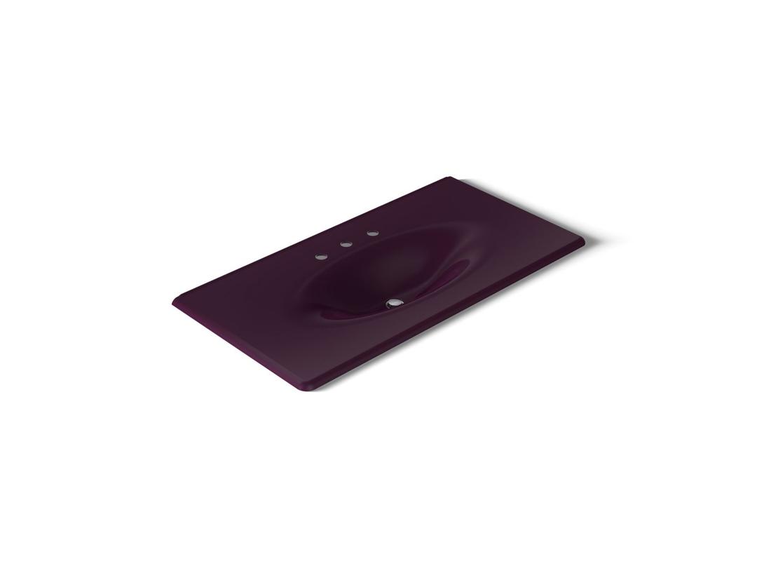 Kohler Iron/impressions 43'' Enameled Cast Iron Vanity Top with Integrated Oval Sink - Black Plum by Kohler