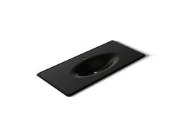 Kohler Iron/impressions 49'' Enameled Cast Iron Vanity Top with Integrated Oval Sink - Black - image 1