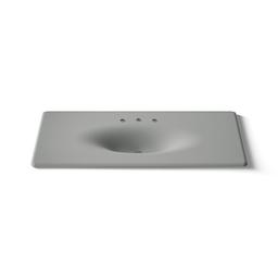 Kohler Iron/impressions 49'' Enameled Cast Iron Vanity Top with Integrated Oval Sink - Basalt - image 4