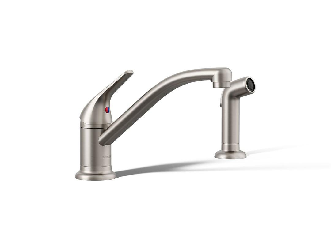 Jolt Single-handle kitchen sink faucet with side sprayer by Kohler