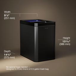 22-liter dual-compartment open-top trash can - image 3