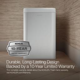 22-liter dual-compartment open-top trash can - image 7