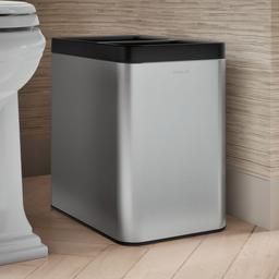 22-liter dual-compartment open-top trash can - image 2