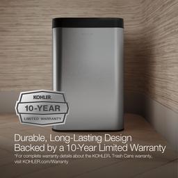 22-liter dual-compartment open-top trash can - image 7